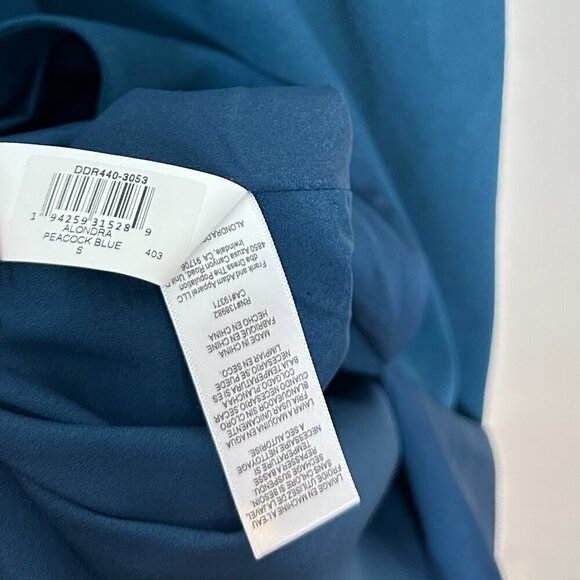 DRESS THE POPULATION Alondra Blouson Sheath Dress in Peacock Blue Size Small - Picture 9 of 10